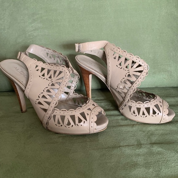 Aldo cream leather heels - Picture 2 of 6